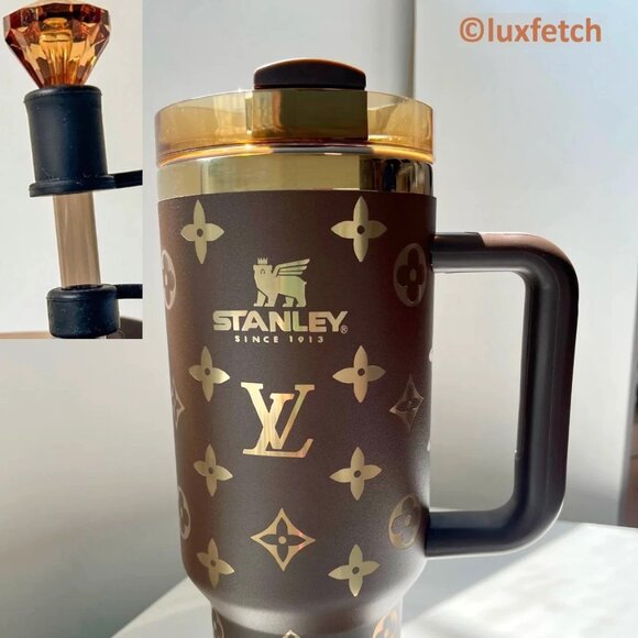 Brand New Stanley Tumbler LV Chocolate Brown Choose Gem Color - Picture 1 of 7